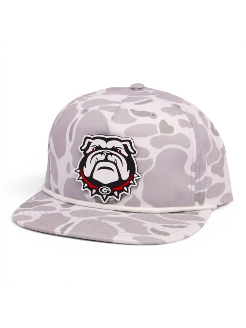Georgia Bulldogs UGA 3D Umpqua Rope Hat- Blizzard Duck Camo/ White